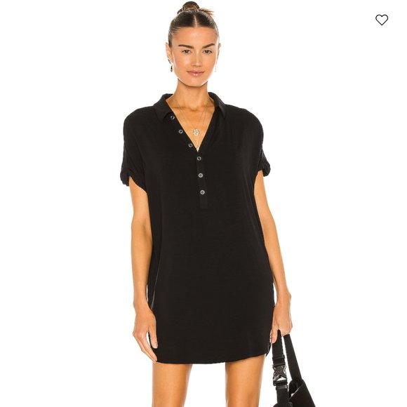 Chaser Dresses & Skirts - Heirloom Wovens Rolled Short Sleeve Button Down Mini Dress